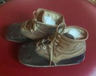 Antique Edwardian Child doll All Leather Shoes Boots   Lace Up Black   Brown