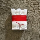 New Balance Cushioned Crew Socks 10 Pairs White red Logo Men   s Size 8-12 5