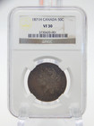 1871 H Canada 50c Ngc Graded Vf 30 Half Dollar  Queen Victoria    bt715 