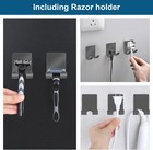 Razor Holder Grey 4 Holders   4 Wall Hooks