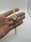 Gold French Vintage Style Women   s Wrist Watch With Thin Bracelet