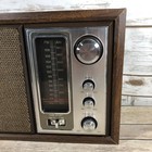 Vintage Sony Icf-9650w Radio Am fm Stereo Tabletop Wooden Case 1960s Tested Work