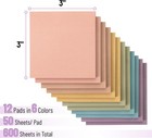 Mr  Pen- Pastel Sticky Notes  3 x3   12 Pads  3  X 3   Colors 