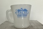 Batman Anchor Hocking 1960s Milk Glass Mug   7 Oz Drinking Glass Originals
