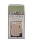 Luxurious Premium Vinyl Sink Skirt For Bathroom Fits All Standard Sinks