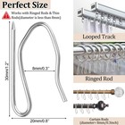 Mowpog 140 Pcs Metal Curtain Hooks For Drapes  1 2 In Rustproof Silver 