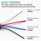 Waterproof Automotive Relay Kit 12v 40a 4 Pin Spst Heavy Duty 14 Awg Copper