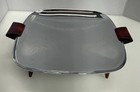 Vintage Glo-hill Tray  Bakelite Handles   Legs Mcm Chrome Dish Atomic 6 5  Euc