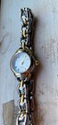 Women   s Silver Gold Toned Bracelet Watch Quartz Japan Movement Vintage