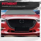 Front Grill Compatible With 2014 -2016 Mazda 3 Axela Bumper Honeycomb Mesh