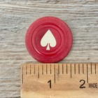 Vintage Inlaid Composite Poker Chips Monarch Brand Spade Design Lot Of 10