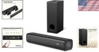 16-inch Sound Bar With Wired Subwoofer  Superior 2 1 Channel Home Theater System