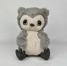 Jellycat Snoozling Owl Plush Fluffy Gray 11    Stuffed Animal Retired Soft  floppy