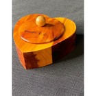Vintage    barrington Rj    Wooden Trinket Box Hart With Lid