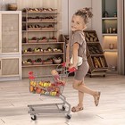  Toy Metal Shopping Cart - Supermarket Pretend Play Grocery Cart For Kids And 