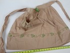 Vintage 1950s-1960s Handmade Embroidered Cotton Apron Retro