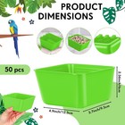 50 Pcs Cage Cups Chicken Feeder Cups 16 Oz Hanging Bird Food Water Bowl Bunny Ca