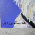 Pat Saunders-white Hand Painted White Dog Canvas 12x12
