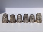 Collection Of 6x Antique C1900 Sterling Silver Thimbles Plus 3x Metal Thimbles