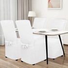 Chair Cover For Dining Room Slipcover For Kitchen Hotel Party Wedding 4pk White