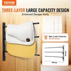 Vevor Wall Mounted Saddle Rack Three Tiers Swing Out Saddle Pad Holder