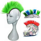 Helmet Mohawk Wig Adhesive Mohawk For Motorcycle Bicycle Ski Light Green