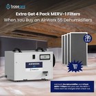 Baseaire Basement Crawl Space Dehumidifier With Continuous Drain Hose Home Dehum