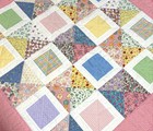 Baby Quilt Handmade Pink Girl s Floral Crib Patchwork Blanket 40  X 40  New