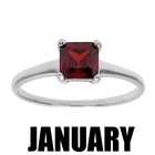 925 Sterling Silver Children s Baby Princess Cut Cz Birthstone Ring Size 3 4 5 6