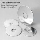 75pcs 1 8  X 1  Fender Washers  Thickened 304 Stainless Steel 18-8 Fender Washer