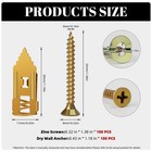 200-piece Self-drilling No-drill Metal Drywall Expansion Anchors   Screws Kit