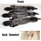 Natural Tanned Silver Fox Hides Fur Pelts Graded 1 Fox Skin Hides For Fly