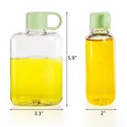 2 Pack Portable Flat Water Bottle  12 Oz Bpa Free Slim Drinking Bottle  Plast   