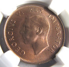 South Africa Km24 Halfpenny 1945 Ngc Ms 64 Rb  Quite Rare This Grade  