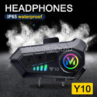 Motorcycle Intercom Bluetooth Headset Helmet Interphone Waterproof Microphone