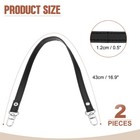 2pcs Leather Purse Handle Strap 17  Purse Strap Diy Replacement Black