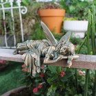 Sleeping Garden Fairy Statue Figurine Ornament Outdoor Indoor Decor Bronze