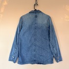 Lee Workwear Button Down Denim Chore Jacket Coat 4 Pocket Blue Small S
