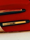 Vintage Pen And Pencil Set In Box Black   Gold Tone Centennial