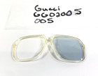 Gucci Sunglasses Gg0200s 005 Yellow Gold Transparent Frames W  Light Blue Lenses