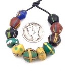 11 Rare Antique Venetian King Wound Glass African Trade Beads- 1994