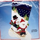 Bucilla Christmas Stocking Embroidery Felt Sewing Kit Sleigh Ride 82727 Snowman