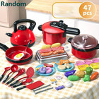 47pcs Kids Pretend Play Cooking Set     High Detail Kitchen Toy For Ages 3   5