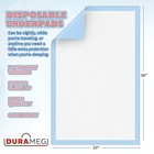 Durameg 23x36 Underpads 150 Pack   Bed   Pee Pads Disposable Chux Puppy Pads Xl