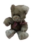 Vintage Jerry Elsner  Plush Teddy Bear With Plaid Bow 12  Stuffed Animal Toy