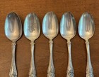 5 Antique 1904 Place Soup Spoons 1847 Rogers Bros Xs Triple   Pattern  Vintage