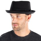  Porkpie Fedora Hats For Men     Classic Wool Blend Trilby Dress Hat  Large Black