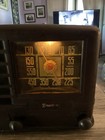 Vintage Emerson Dl-330 Tube Radio Bakelite Art Deco Style Works  