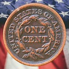 1857 Braided Hair Large Cent Copper Novelty Coin Modern Restrike Token