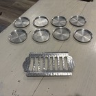 Vintage Children   s Toy Aluminum Dish Rack With 8 Plates toy Kitchen Accesories